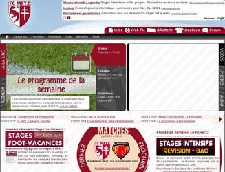 Dot d une interface d administration complte, le site web du FC Metz, entirement dynamique, propose une eboutique, des "lives" de chaque match, des statistiques, photos, vidos et un forum de discussion. 