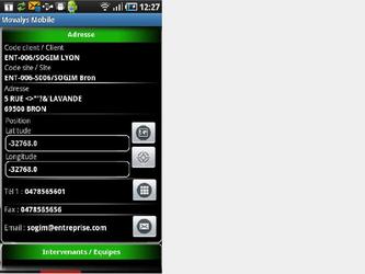 Ecran smartphone application Android