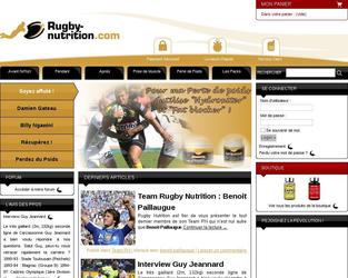 Ralisation d un site e-commerce pour Rugby Nutririon, coupl  un site communautaire sur Wordpress.