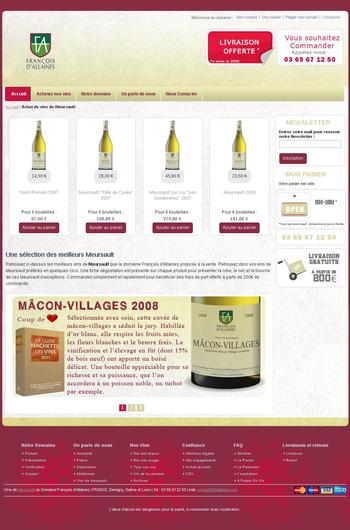 Site de vente en ligne du domaine François d'Allaines