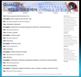 Quality Web Development. Informatique (sites, creation, relooking, referencement, cours, travaux de recherche, publications, programmation, ASP.net, VB.net, sql, sql server, php, xhtml, css, java,  mysql, tomcat, jboss, bases de donnees