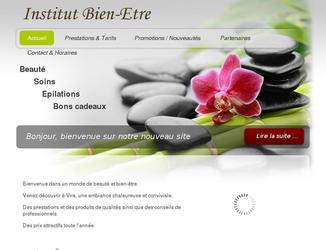 réalisation d'un site pour un institut de beauté