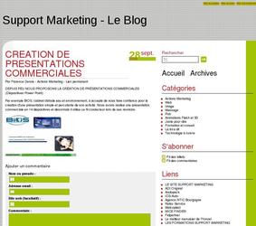 Accompagnement marketing de BIOS
_Réflexion et conseils sur le plan marketing. Etude et propositions de solutions marketing adaptées aux objectifs et activités de l'entreprise.
_Mise en place d'un plan marketing.
_Création d'une présentation commerciale (PowerPoint)