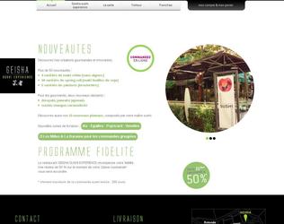 Site du restaurant Geisha Sushi, vente en ligne de Sushi à Aix en Provence. Site nominé aux Prestashop Awards 2011