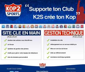 Webdesign du site Kop2sports