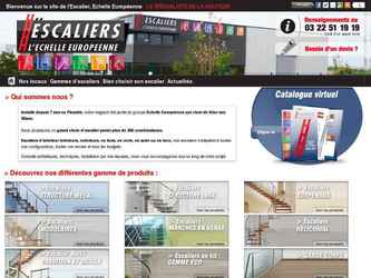 Site de présentation du magasin Escalier, l'échelle européenne

- Création de la charte graphique du site
- fabrication du site sur la technologie micrologiciel

