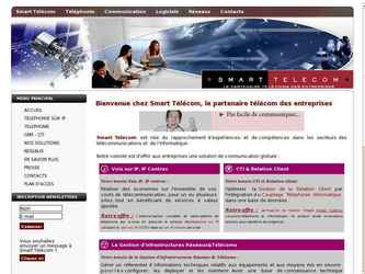Site web de la société Française de communication ip Smart Télécom.