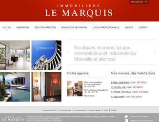 L'agence Kangourouge m'a fait confiance pour l'optimisation du développement front-end du site de l'agence immobilière "Immobilière le marquis"
site valide w3c, optimisé pour le référencement.
ps: En cours de développement