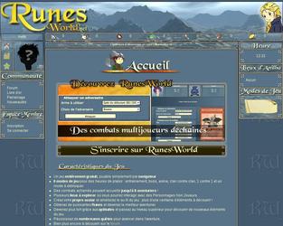 RunesWorld est un jeu d aventure multijoueur en ligne. Travail effectu sur le projet : intgration (XHTML/CSS), programmation (PHP/MySQL/Javascript/Flash), base de donnes, balancing.