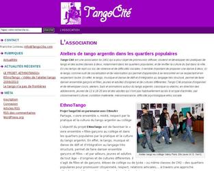 Réalisation d'un site/blog pour l'association TangoCité