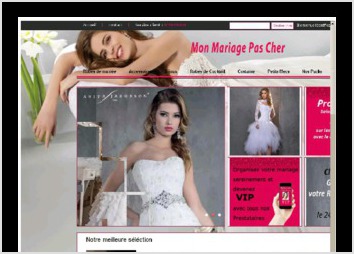 Un site web prestashop pour vente robe de mariage