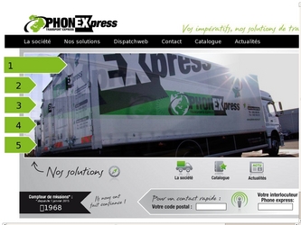 J'ai r&eacute;alis&eacute; le site internet de la soci&eacute;t&eacute; Phone Express, sp&eacute;cialiste de la livraison de colis dans l'urgence