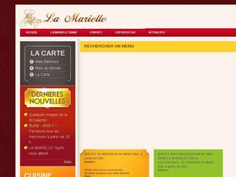 Site web du restaurant La Marielle