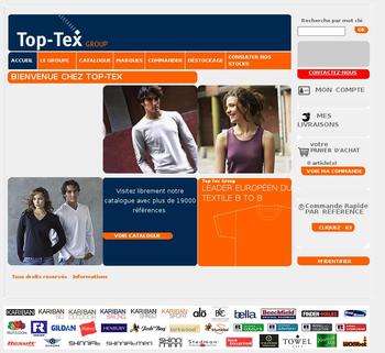 Réalisation de ecommerce pour le 1er grossiste européen en textile publicitaire (Toptex) depuis 2007