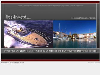 Conception et cration d un site de location d un bateau de grand standing dans le Golfe de Saint Tropez.