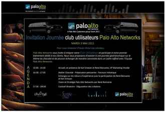 Cr&eacute;ation graphique de l'invitation du Club Utilisateurs Paloalto