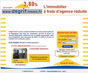 Site de petites annonces immobilière.
Site administrable gestion des annonces inscription à la news letter. Emailing