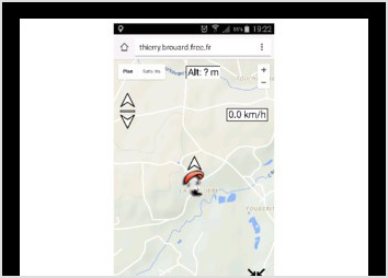 Pour mes activits de parapentiste, j ai ralis une application Web en HTML5 / CSS 3 / SVG compatible avec tout les navigateurs supportant ces normes.
L application permet, en utilisant les API Google MAP, de connaitre sa position (longitude, latitude, altitude), son cap, ainsi son mouvement vertical (+/-)