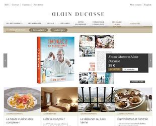 Dveloppement sous Drupal du site groupe et eCommerce  Alain Ducasse Entreprise , en deux langues (franais, anglais)  proposant une interface de gestion de contenu du site complte pour le client.