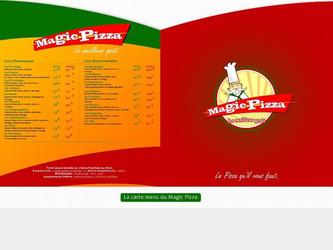 Carte Menu du Magic Pizza