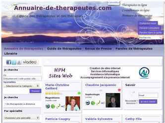 annuaire de thérapeutes, mise en relation.
Plateforme réalisée en Joomla avec partie annuaire en sobipro.
Développement d'extension spécifiques en php.