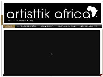 Ce site, nous l'avons conçu pour le centre culturel Artisttik Africa. La fonction principale du site est de vendre le version numérique de leur revue mensuelle.