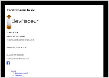 Site internet vitrine d"un groupement d'artisans ascensoristes.