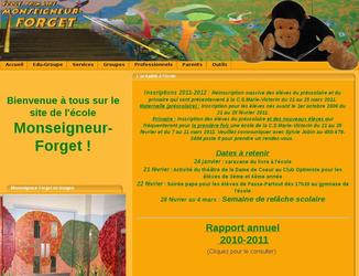 Une autre &eacute;cole primaire d&eacute;velopp&eacute; comme toujours en Dot Net Nuke. Chaque prfesseur a uniquement acc&egrave;s &agrave; sa propre page alors que l'administration a acc&egrave;s &agrave; toutes les pages ainsi que l'accueil.  Site aux couleurs vivantes et jeune, adapt&eacute; &agrave; la client&egrave;le vis&eacute;e...