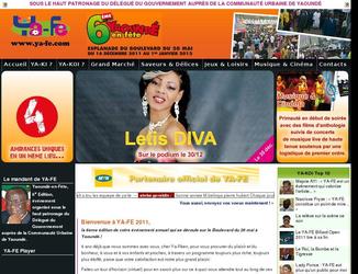 Site web de l'événement annuel Yaoundé en Fête, qui se tient chaque fin d'année depuis 2006 au Boulevard du 20 mai à Yaoundé.
Couverture médiatique et mise en ligne en temps réel durant l'événement.
Technologies utilisées : DHTML, Ajax, Php, MySQL, CAWAD CMS.