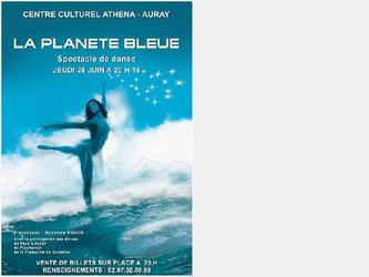 La plan�te bleue : affiche pour un spectacle de danse- Format A3- R�alisation avec Photoshop et In Design