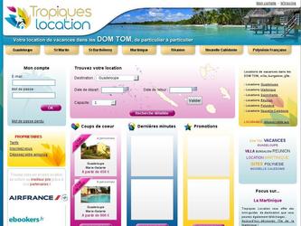 Site e-Commerce de location de villas de vacances dans les DOM TOM de particulier � particulier : Gestion d annonces de locations/ Positionnement sur la carte de l �le des biens � louer/ Planning de r�servation/ Paiement Paypal / Coupons de r�ductions / Messagerie par le site / Gestions promos/coup de coeur / Notation et commentaires