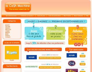 plateforme de distribution de coupons de réduction en fonction de scores obtenus sur les jeux des sites partenaires.