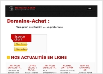 Il s'agit d'un site pour fournisseur de produits d'hébergement (Hosting) et nom de domaine. Le Client s'est lancé dans de nouvelles offre et a souhaité retravailler l'image de son site.
Le site est en responsive Design