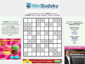 Mini site de d�tente proposant de jouer gratuitement au c�l�bre jeu "Sudoku", possibilit�s de choix de niveaux, programme d aide, d indice et de solutions. 