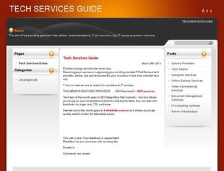 Tech Services Guide est la première ressource de la technologie pour fournir un système d'appréciation des consommateurs et fournisseur de moteur de recherche qui vous permet de naviguer à travers les champs de mines de la technologie. Nos fournisseurs peuvent afficher leur profil et jusqu'à quatre études de cas qui décrivent comment ils ont été en mesure d'aider les entreprises comme la vôtre.