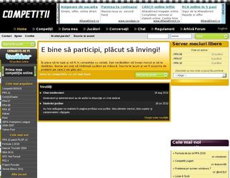 Competitii.ro est un portail pour le plaisir et le divertissement. Les utilisateurs peuvent proposer des comp&eacute;titions de jeux diff&eacute;rents, de jouer et d'afficher les r&eacute;sultats. Le site Web a mod&eacute;rateurs juge que l'activit&eacute; de chaque utilisateur sur le site.