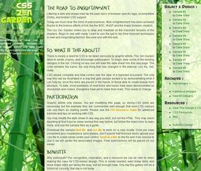 site Web Css Zen GardenConception/Design + Intgration xHtml/Css 