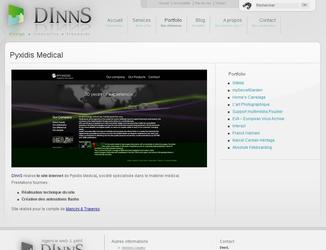 Création du site et des animations Flash pour Pyxidis Médical.