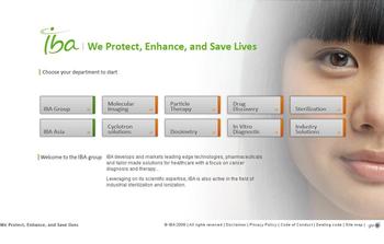 R&eacute;alisation du site de cette multi-nationale leader mondial dans la recherche contre et le traitement du cancer