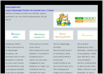 c'est un  site web de plomberie du département 94 en France