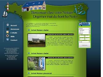 site pour un notaire avec base de donn&eacute;es, interface d'administration et une charte graphique correspondant au client.