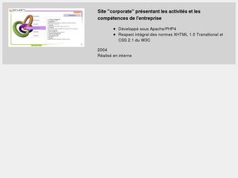 Site "corporate" présentant les activités et les compétences de l'entreprise