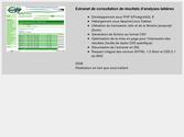 Extranet de consultation de résultats d'analyses laitières