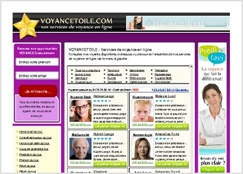 Conception, mise en ligne et hébergement du site Internet www.voyancetoile.com