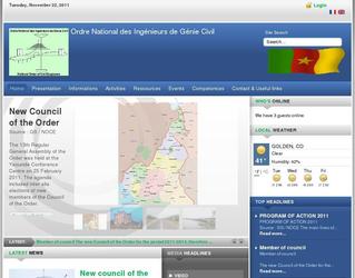 Site web de l Ordre National des Ingnieurs de Gnie Civil du Cameroun.