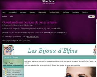 blog de scrapbooking d elfine.Utilisation de Wordpress, template personnel