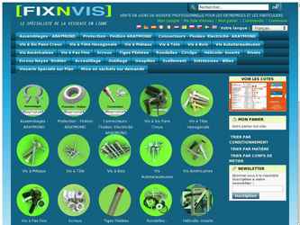 Fixnvis
- www.fixnvis.com 
- Graphisme sur mesure
- 11 langues
- 34000 références produits
- Interface ERP Cegid
- Multiboutique
