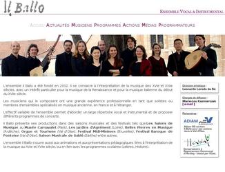 R�alisation compl�te du site internet de cet ensemble de musique ancienne.