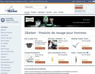 Site proposant des cosm�tiques de rasage pour hommes