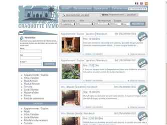 Craquotte-immo, portail immobilier &agrave; marrakech sp&eacute;cialis&eacute; dans la location, vente et achat d'appartement, villa, riad et terrain &agrave; marrakech et partout au maroc, Consultez nos annonces immobili&egrave;res :  louer, vendre, et acheter 